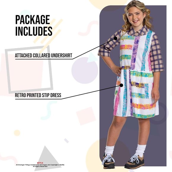 NWT Stranger Things Eleven Tween Classic Season 4 Look Costume - Picture 3 of 9